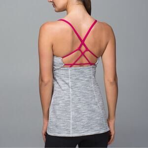 Lululemon Dancing Warrior Tank Wee Are From Space Silver Spoon Magenta Size 6